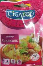 Paquet d'épices pour mélange à couscous en sachet de la marque Cigalou