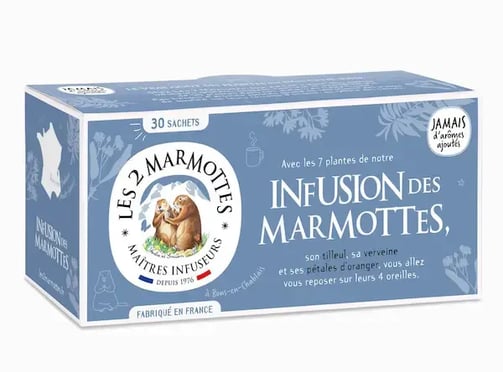 Boîte d'infusion des Marmottes de la marque les 2 marmottes