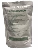 Poudre de colostrum de marque ECI dans son packaging commercial