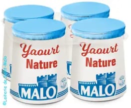 pack de 4 yaourts Malo natures