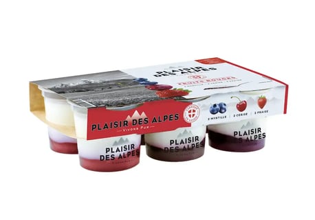 Pack de 6 yaourts Plaisir des Alpes de Savoie Yaourt parfum fruits rouges