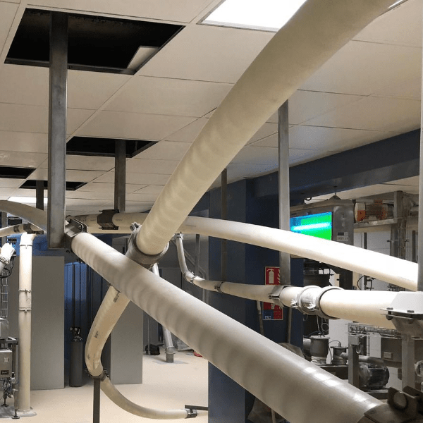 Powder transfer, dosing and processing systems in a specialist agri-food factory