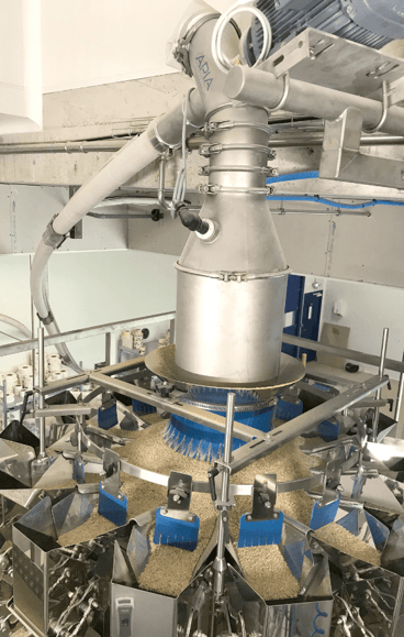 Automatisation de la descente gravitaire des poudres