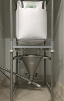 station vidange big-bag pour produits de bon écoulement