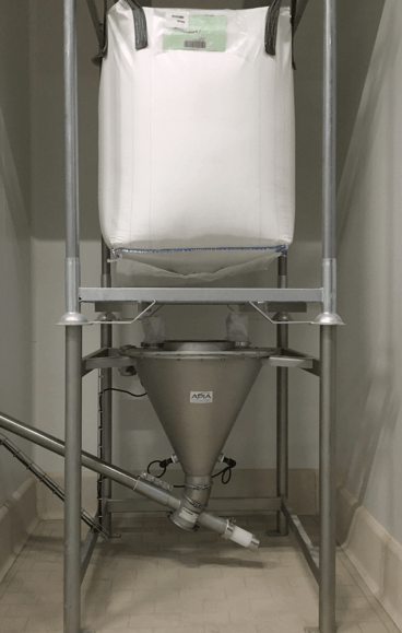 station vidange big-bag pour produits de bon écoulement