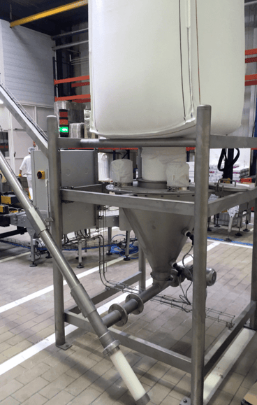 approvisionner une ligne de production à partir d'un big bag
