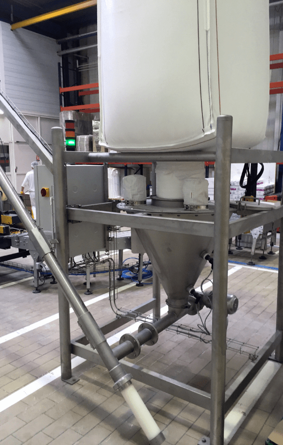 approvisionner une ligne de production à partir d'un big bag