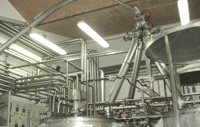 Chargement de plusieurs ingrédients dans une cuve de dilution