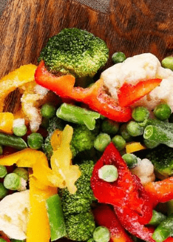 Frozen stir-fried vegetables from the prepared food products agri-food sector.