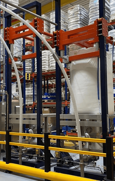 transfert de poudre de mauvais écoulement pour vider des bigbags