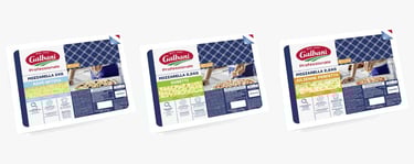 Trois exemples de mozzarella à destination de la restauration italienne