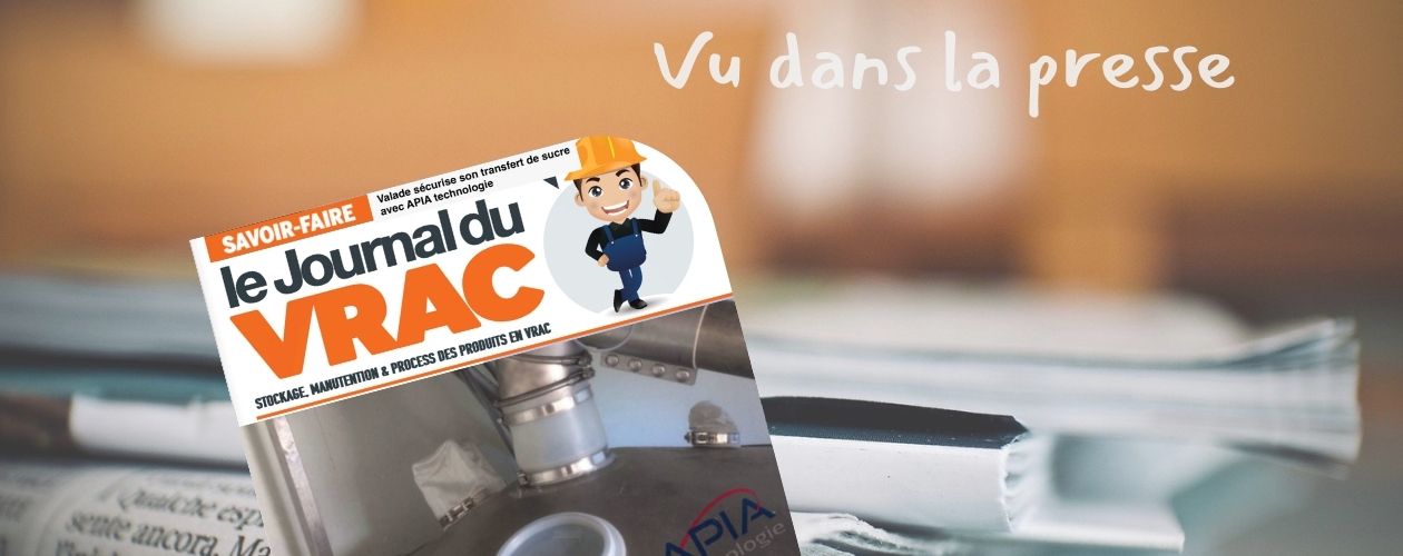 Couverture du numéro de Juin 2021 du Journal du Vrac qui cite le cas du tamisage de sucre mis en place par Valade avec Apia