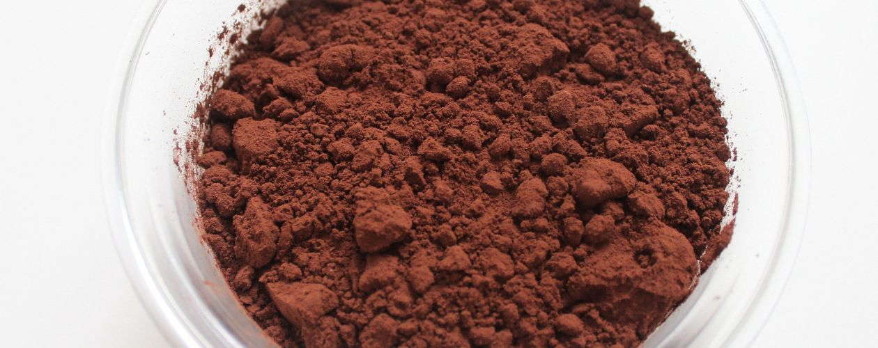 Zoom sur de la poudre de cacao