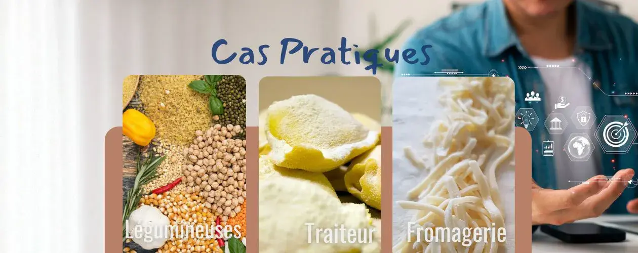 Illustration de l'article présentant 3 cas clients pour les filières Légumineuses Traiteur et Fromagerie