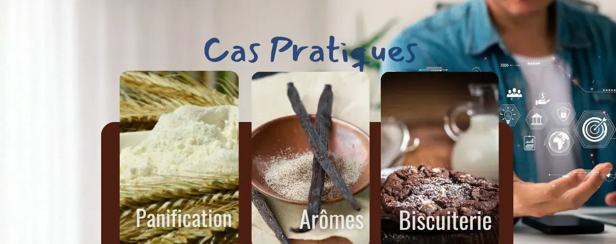 Illustration de l'article présentant 3 cas clients pour les filières Panification Arômes et biscuiterie