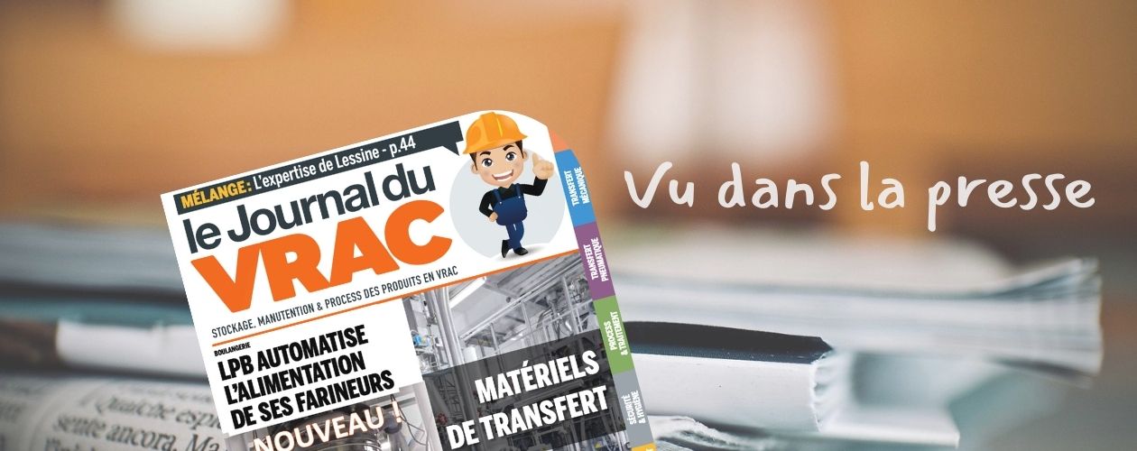 Couverture du magazine Le journal du Vrac dans lequel on peut lire un article complet sur l'automatisation de l'alimentation des farineurs chez LPB